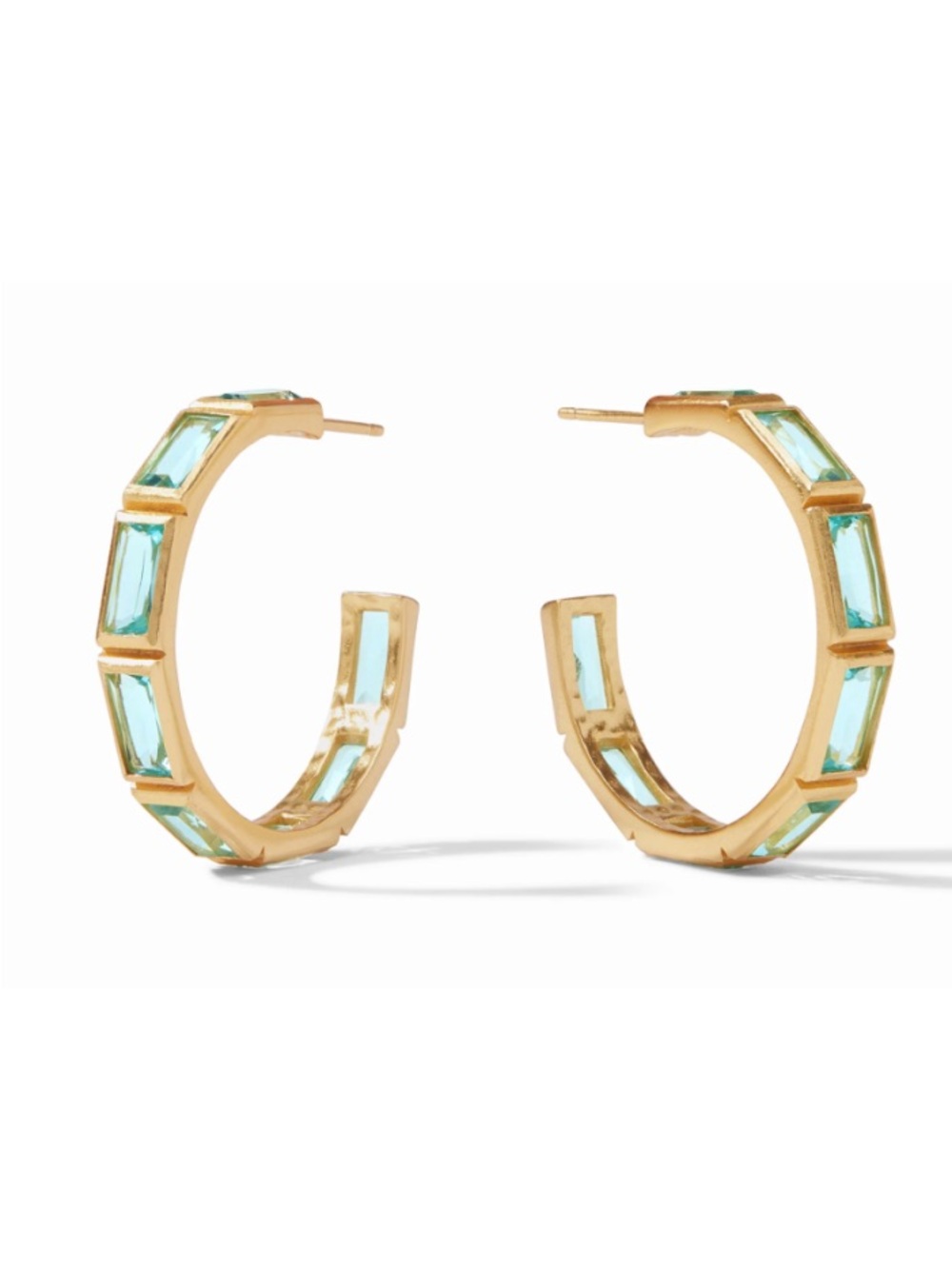 NWOT Julie Vos Baguette Hoop Earring